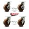 Service Caster 8'' Heavy Duty High Temp Phenolic Caster Set 4 Swivel Locks 2 Brakes, 4PK CRAN-KP92S830-PHRHT-SLB-BSL-2-BSL-2 - alternate 3
